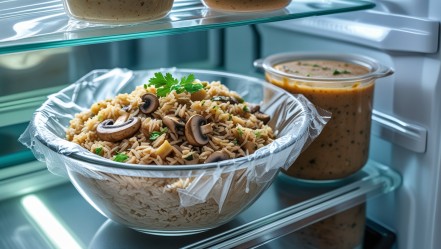 Mushroom pulao with gravy 