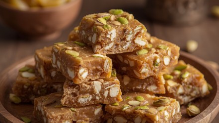 Best Pista Chikki Recipe with Jaggery
